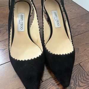 Jimmy Choo kitten heels black suede Size 39